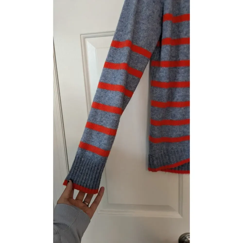 J. Crew Wool Blend Striped Turtleneck Sweater